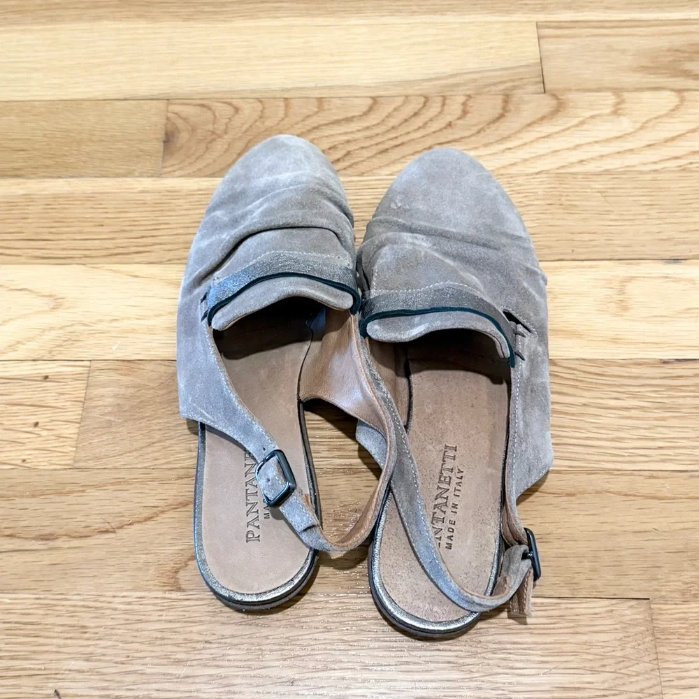 Pantanetti Suede Slingback Ballet Flats – Italy